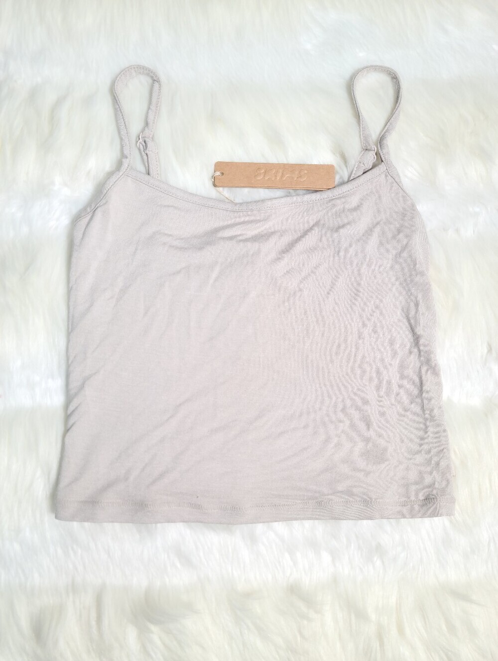 SKIMS Sleep Cropped Cami Grey Stone Women XXS NEW